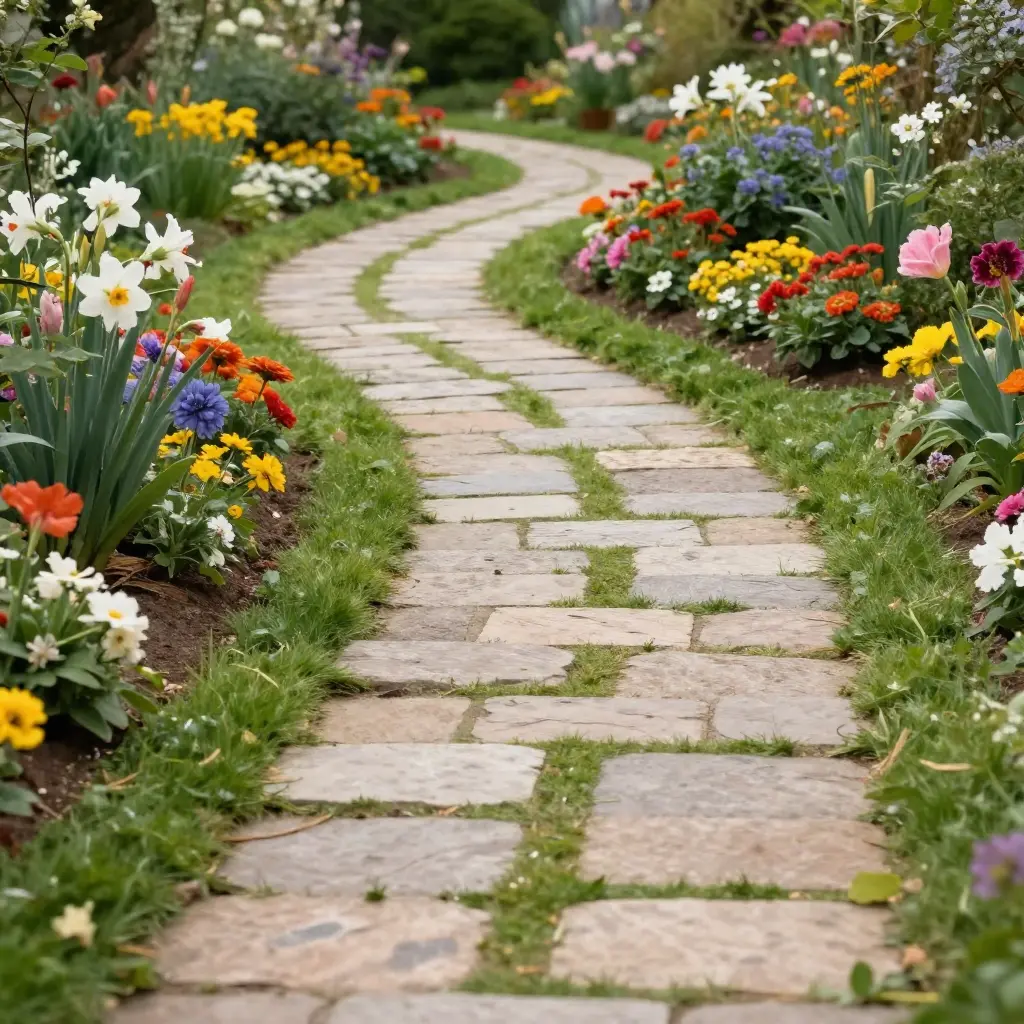 Peaceful garden path symbolising personal growth journey